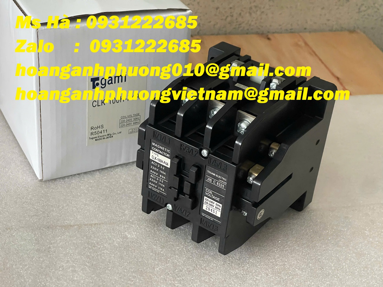 Contactor CLK-100H-P4A hãng Togami mới 100% - bảo hành đầy đủ
